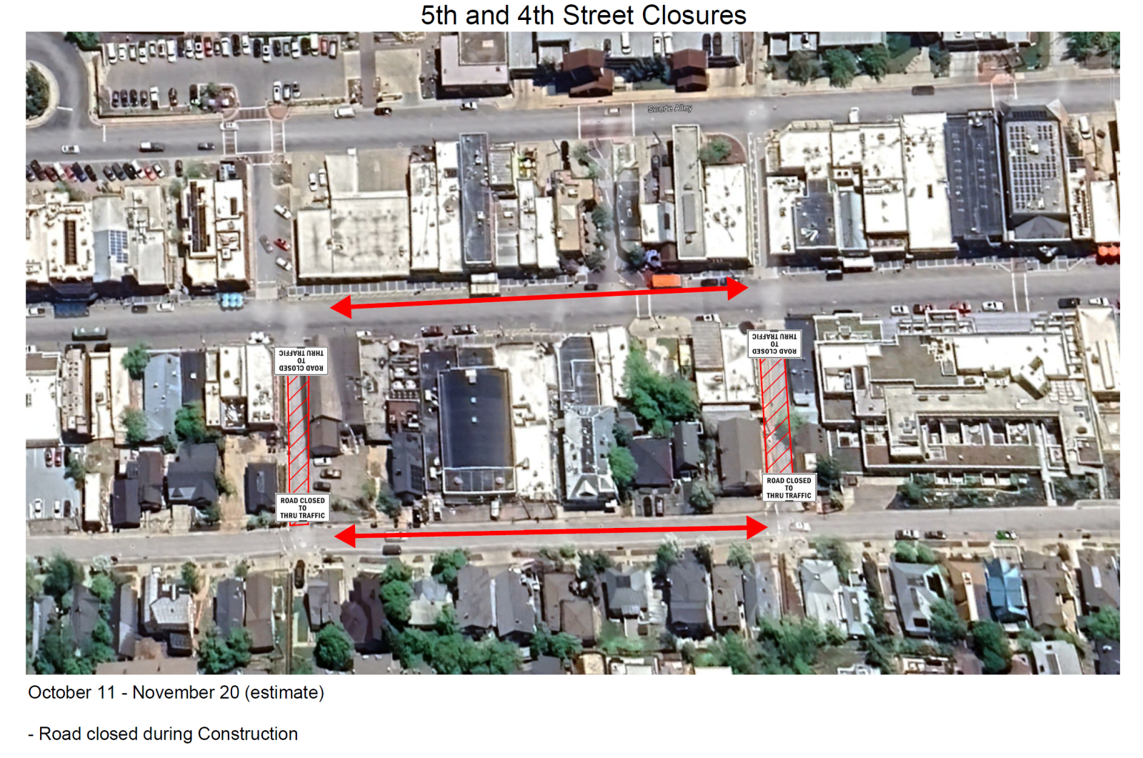 5th and 4th Street Closures