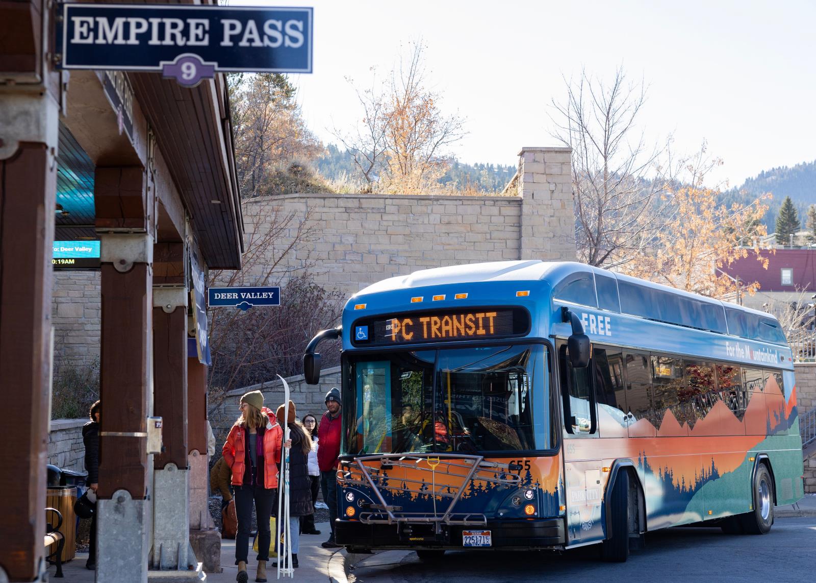 bus at the transit center